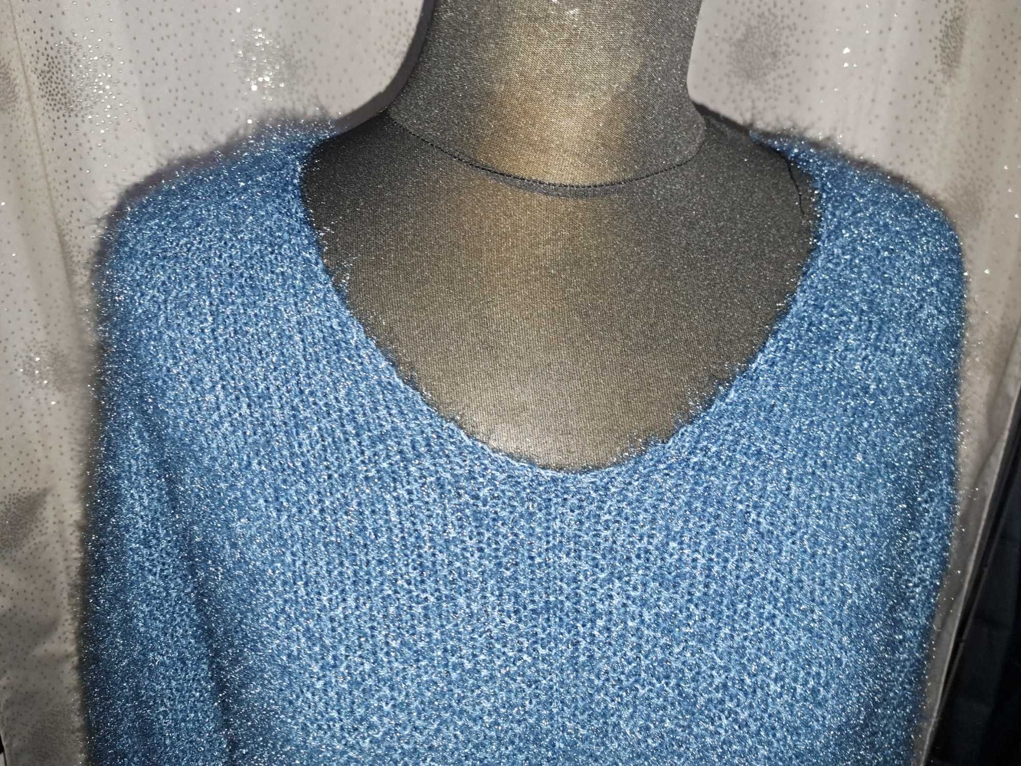 Fajny sweterek milutki z modnym wloskiem 42-46