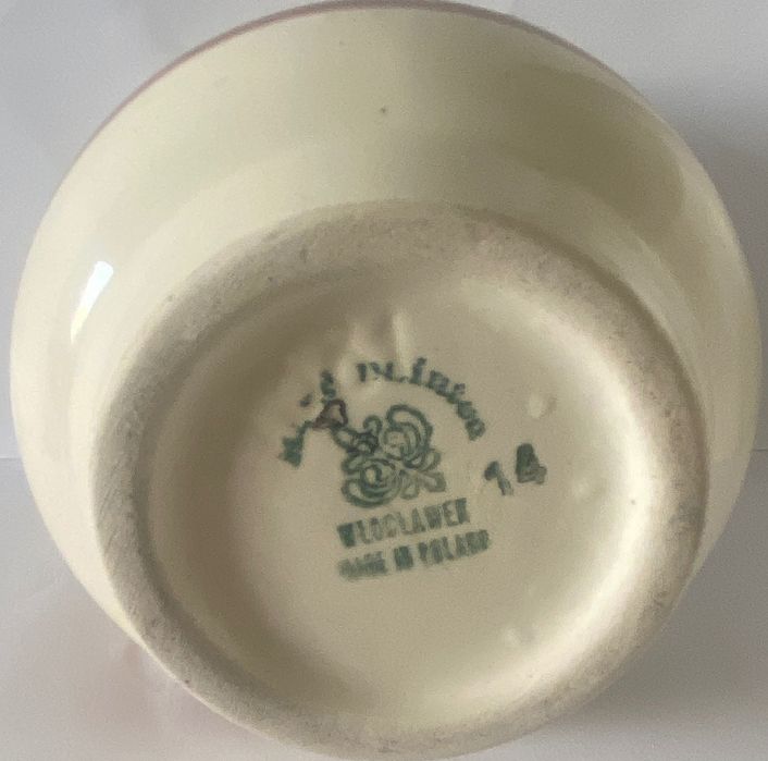 Fajansowy wazon, z czasów PRL-u, sygnatura Włocławek