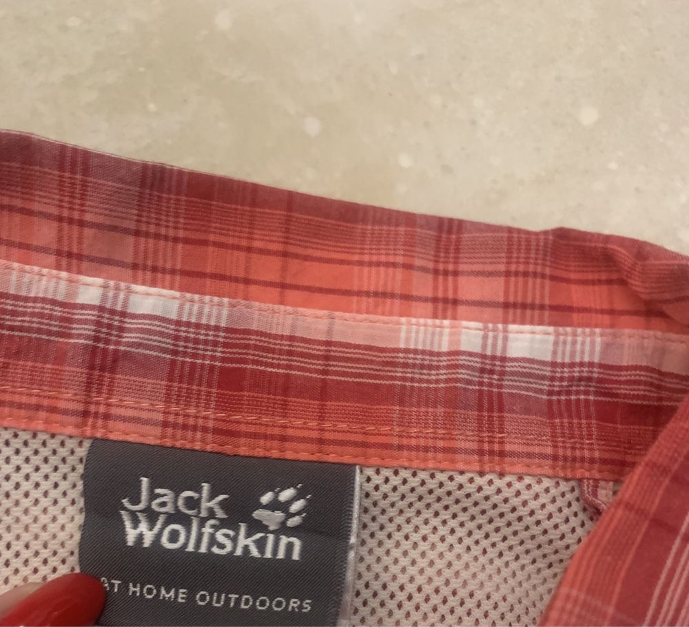 Jack Wolfskin QMC trekkingowa, koszula UV w kratkę jak nowa r. L