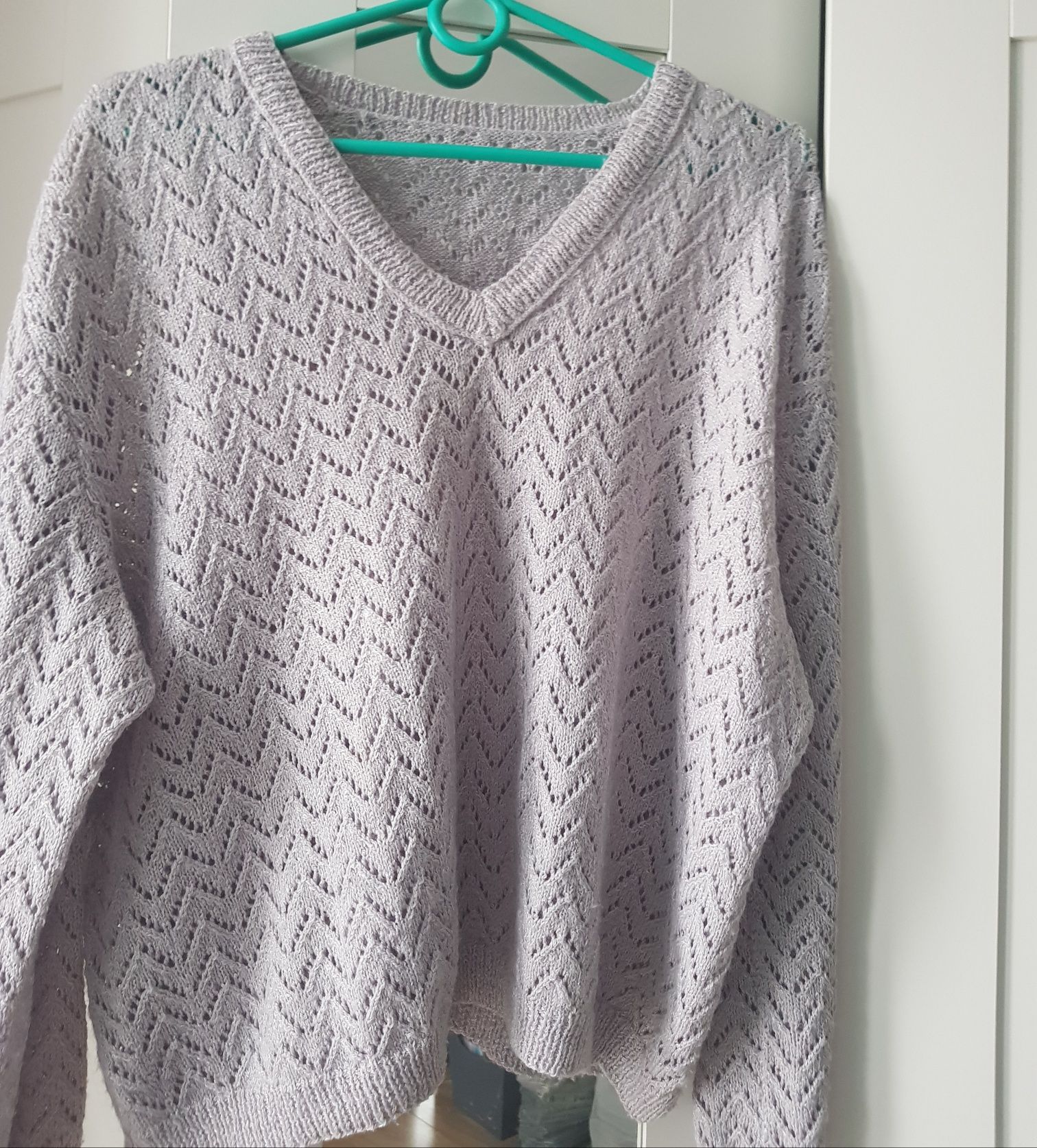 Ażurowy sweter damski Top Vintage rozmiar S/M/L.