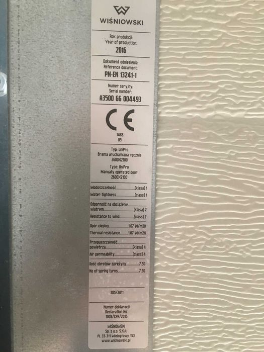 Panel dolny bramy garażowej