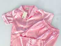 Nowa różowa satynowa piżama dziecięca (3-4 latka)
