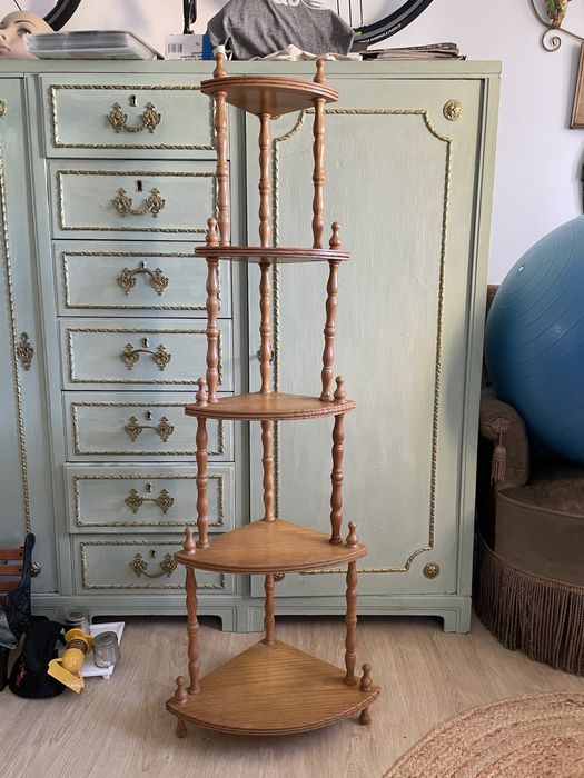 Estante canto para vasos vintage