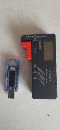 USB мини тестер, Тестер для батареек (всех типов)