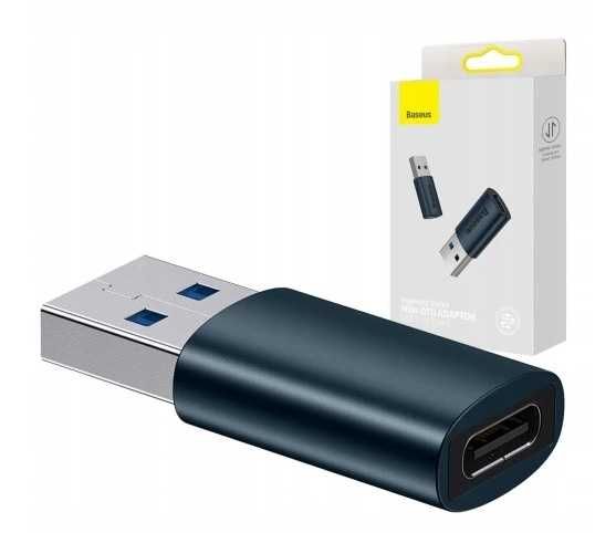 Baseus adapter przejściówka z USB USB-A (3.1) na USB-C typC Nowe BLUE
