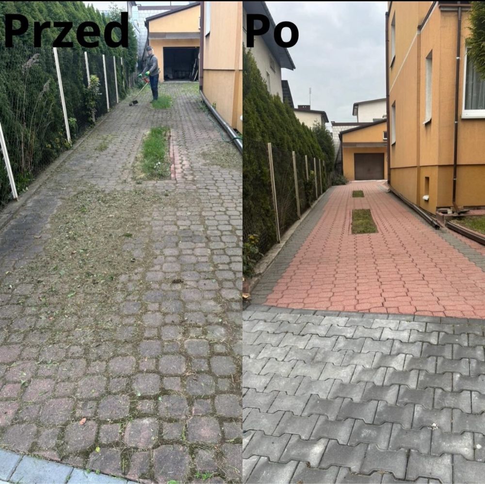 Mycie elewacji kostki dachów czyszczenie rynien mycie okien.