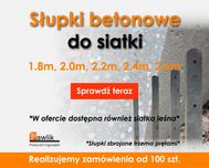 Siatka leśna | Słupki betonowe | do malin |do sadu | Chroń swoje plony