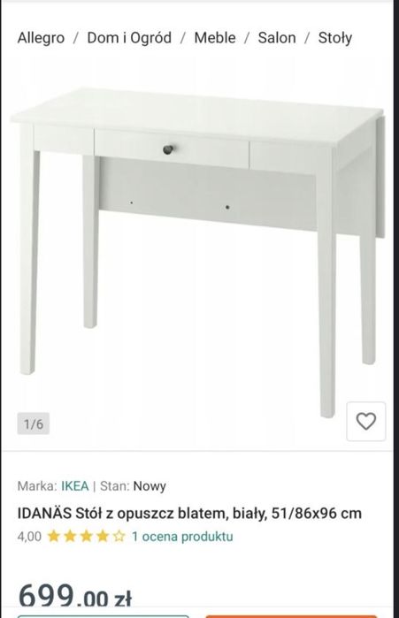 Rozkladany stół ikea