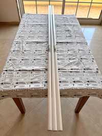 Varões brancos 2metros com acessórios para cortinados NOVO