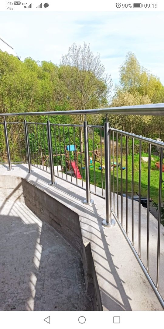 Balustrada barierka nierdzewna balkon francuski zabezpieczenie inox