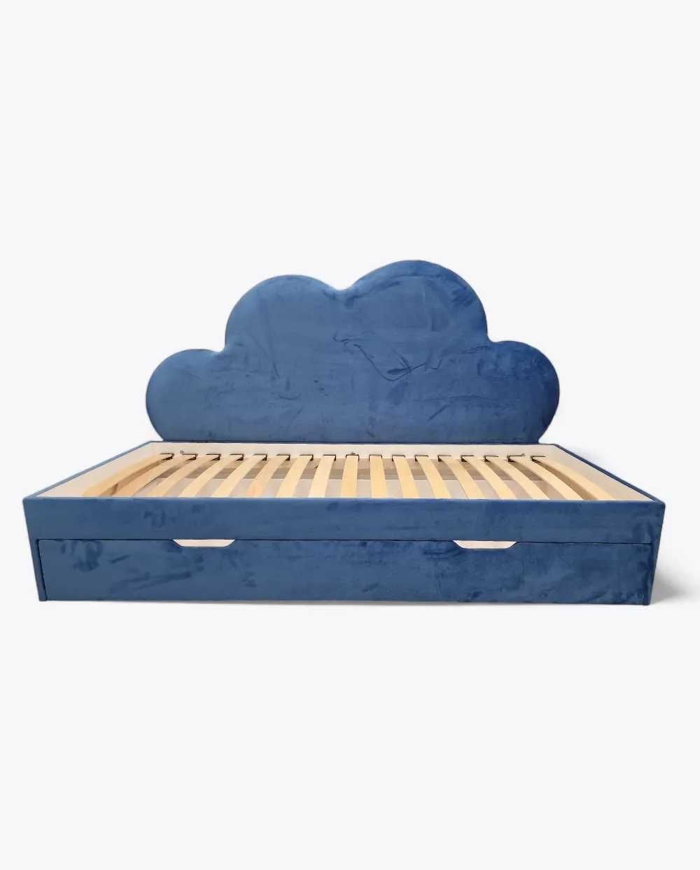 Łóżko dziecięce Duża Chmura 80x180 szuflada - Niebieski