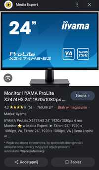 Monitor iiyama ProLite x2474hs-b4