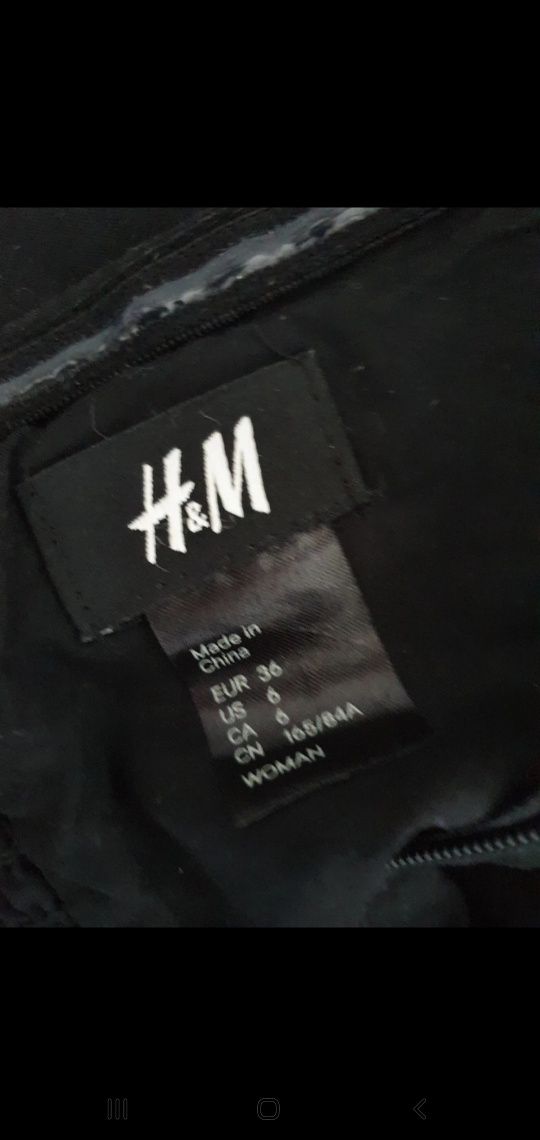 Czarna sukienka bez ramiączek H&M