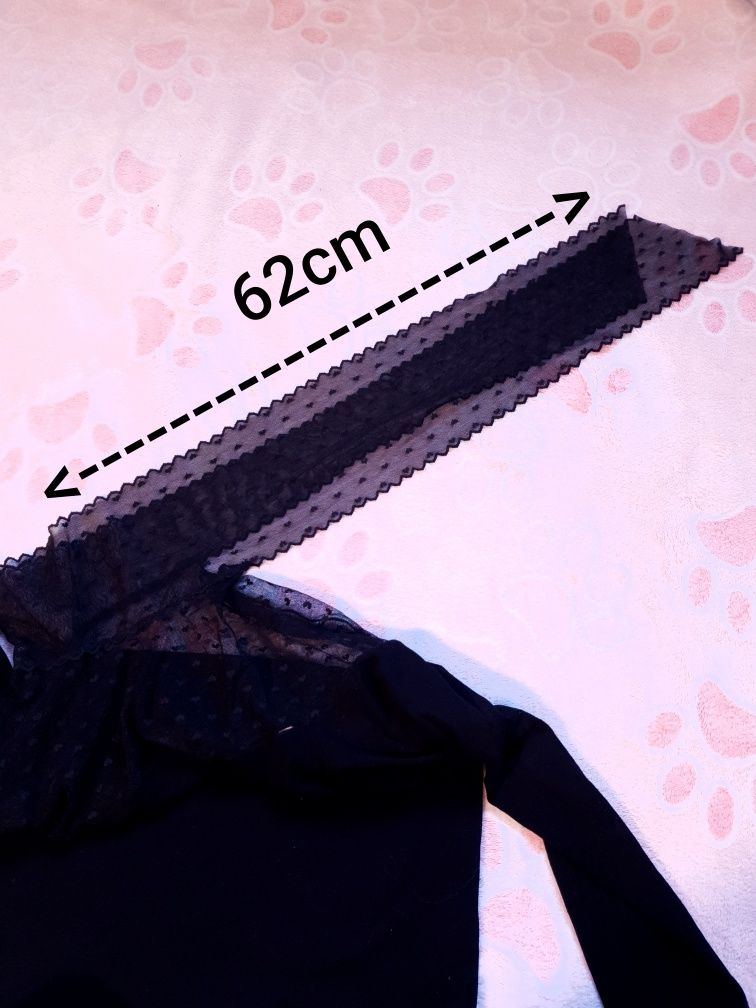 Czarna bluzka mesh goth Y2K koronka