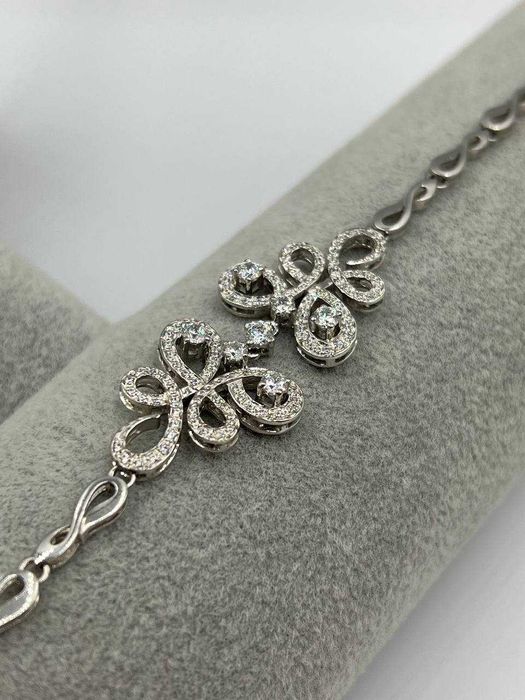 Bransoletka złota 14K z brylantami 9.90g