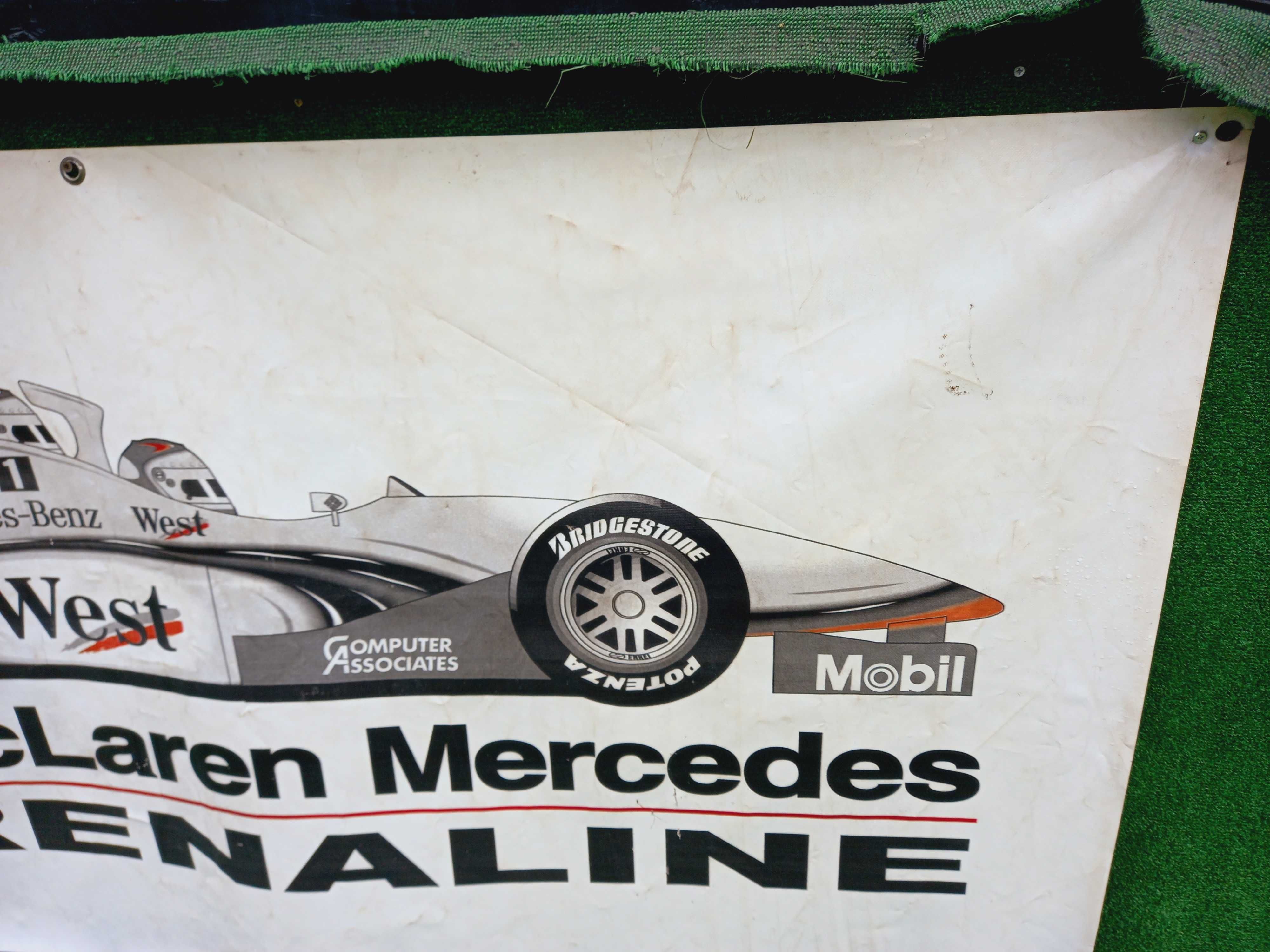 Baner plakat West McLaren Mercedes MP4-98T Adrenaline Poznań 2000r.