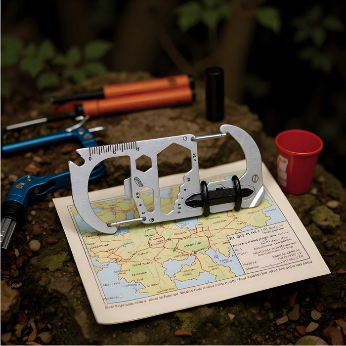 ••• EDC Карабін S Подібний, Мультитул 6в1, Брелок Карабин Тактический