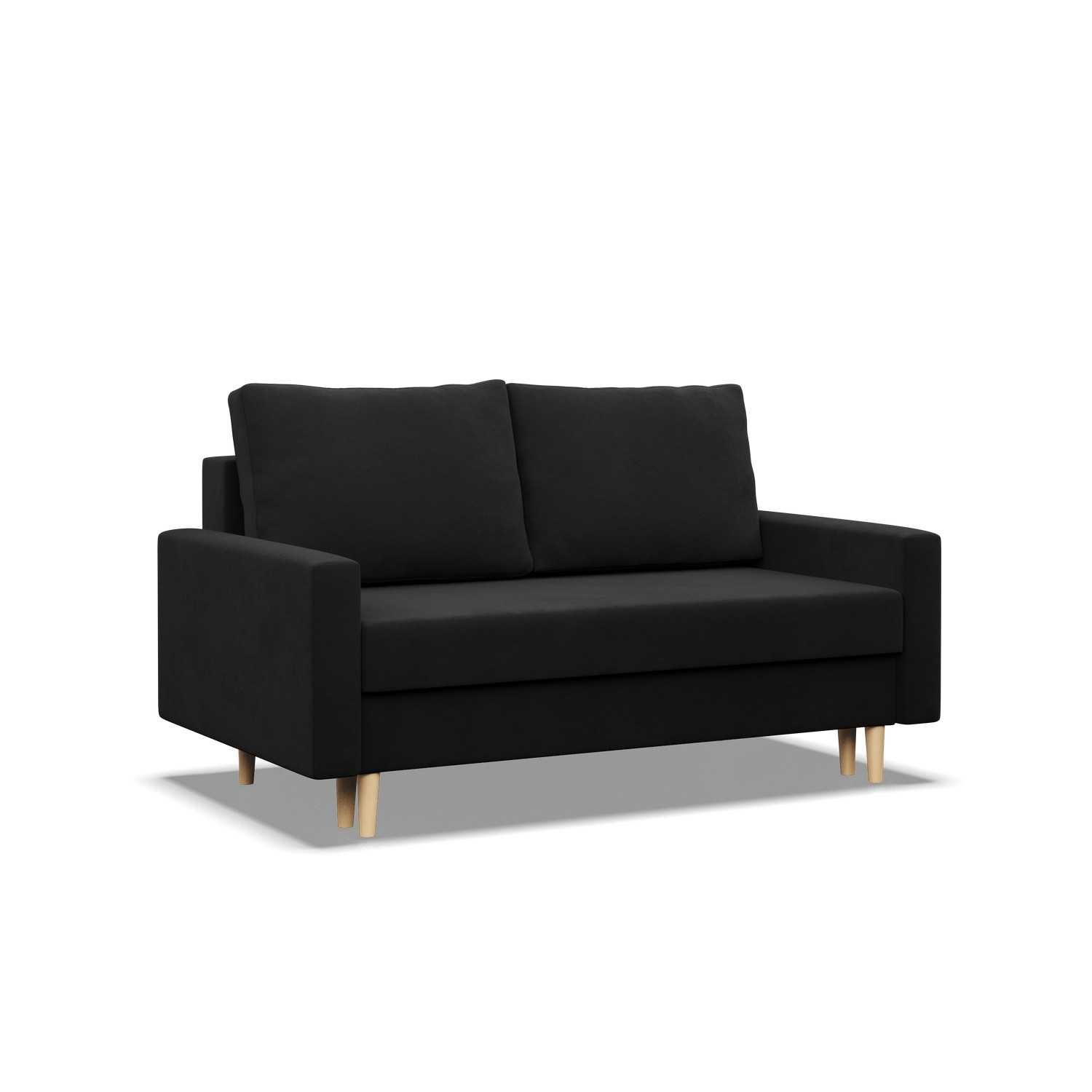 Sofa Kanapa 2-osobowa Rozkładana do Salonu Poczekalni Pojemnik Blank