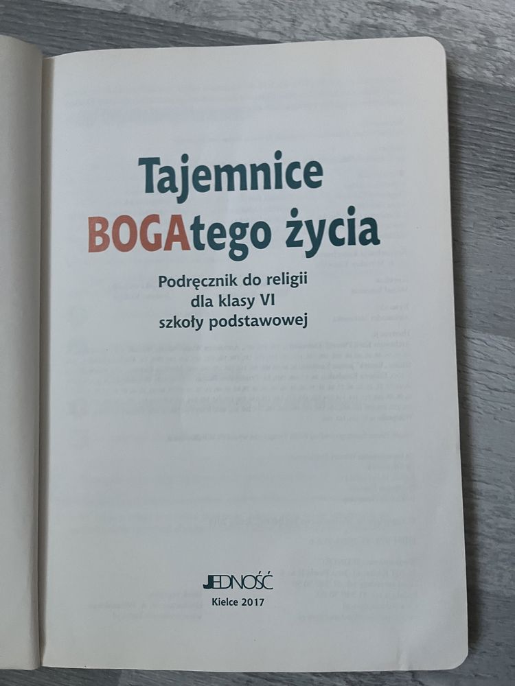 Tajemnice BOGA tego życia podręcznik religia klasa 6