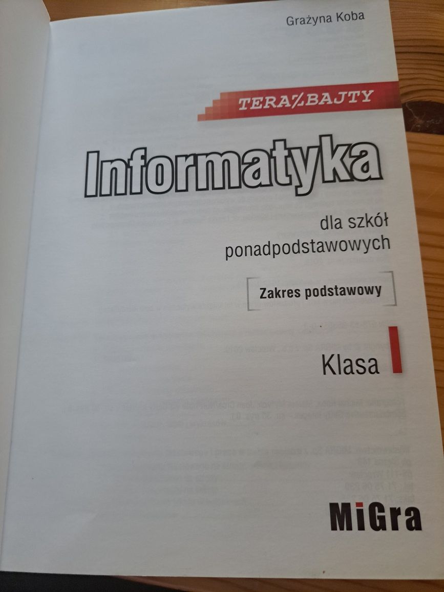 Informatyka 1 zakres podstawowy