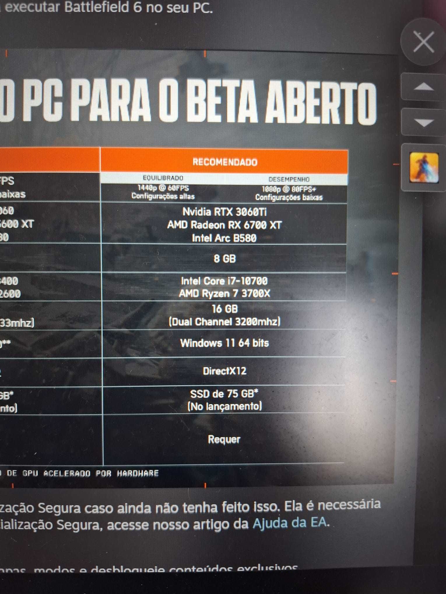 Portátil Victus 32GB RAM - pronto para o Battlefield 6!