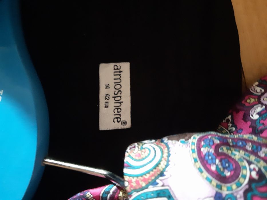 Atmosphere zgrabna bluzka/tunika cotton black ażur r L/40 - 42