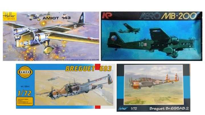 Kits 1/72 Aviões franceses, italianos e espanhóis