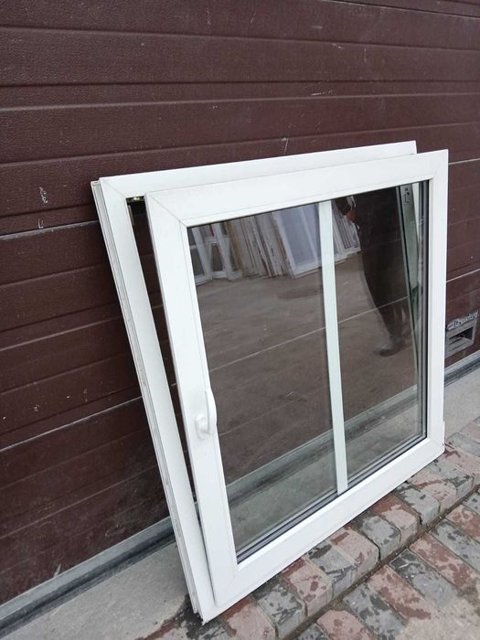 Okno dzielone ze szprosem 114x118 pcv okna DOWÓZ CAŁY KRAJ