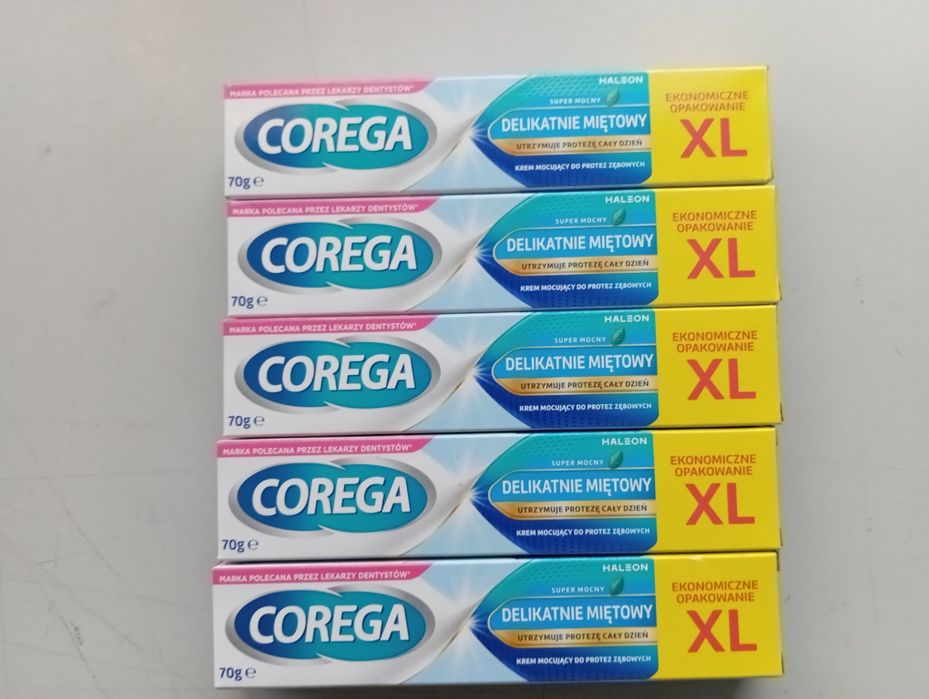 Corega Krem mocujący do protez zębowych Super mocny 70g 5 szt.