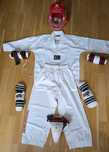 Dobok, kask, ochraniacze - taekwondo - dla dziecka 120..134cm