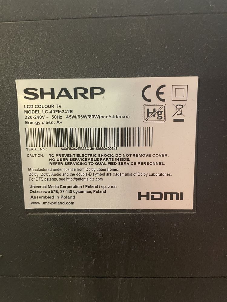 Telewizor Sharp LC-40FI5342E