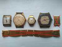 Часы наручные женские мужские позолоченные СССР Слава Заря.
