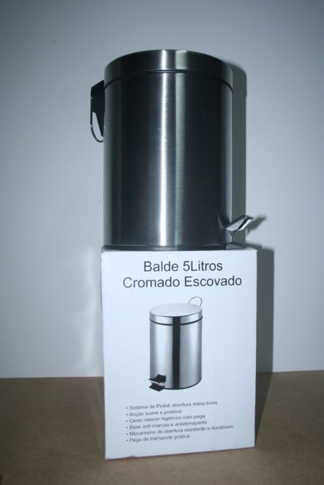 Balde Cromado com pedal - 5 lts