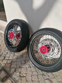 Conjunto set rodas supermotard sm 17' para XR 650