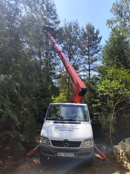 Usługi , wynajem podnośnik koszowy, zwyżka 22m
