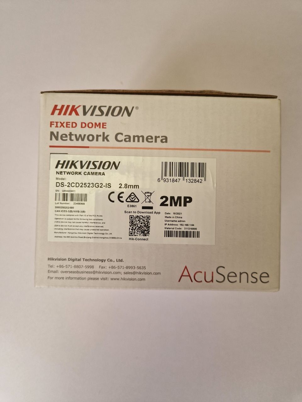 Hikvision DS-2CD2523G2-IS(D) (2.8 мм) - 2 Мп мини-купольная камера