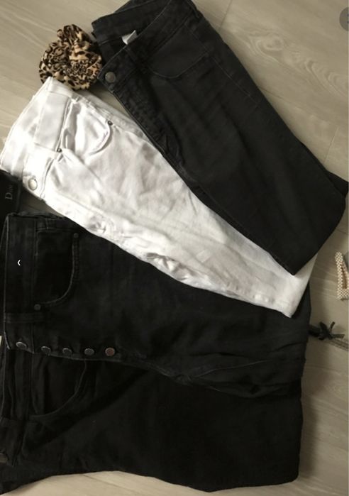 Spodnie jegginsy high waist wysoki stan Zalando h&M vintage 40 L
