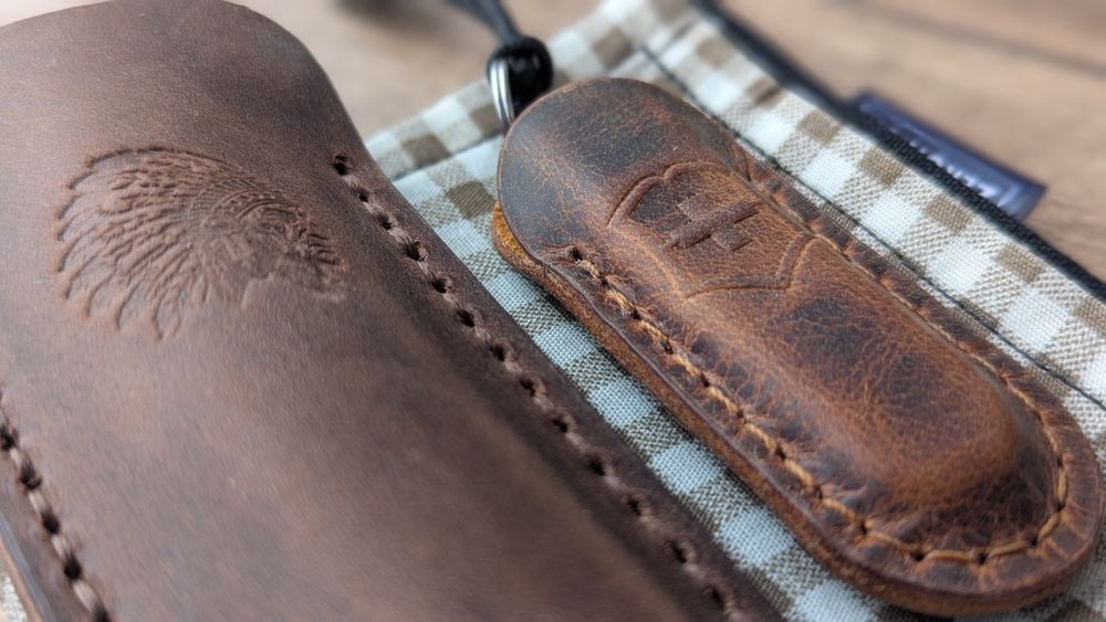 Чехол ручная работа натуральная кожа victorinox classic sd alox