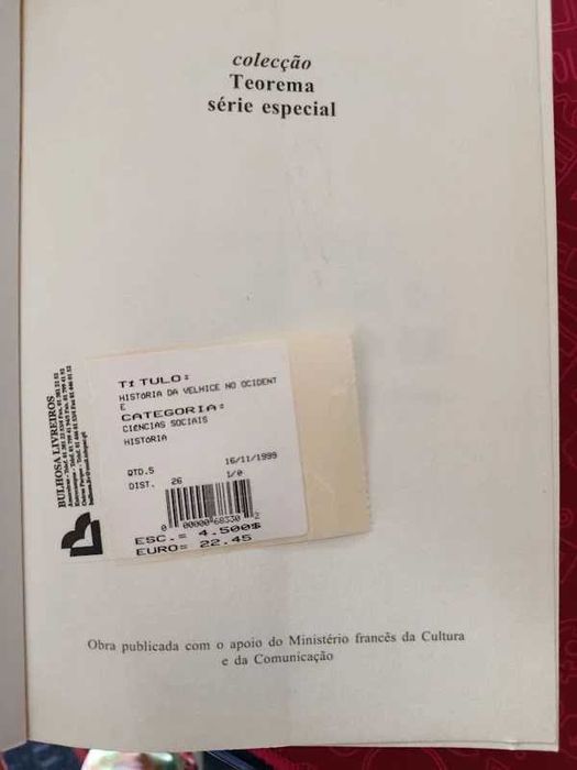 História da Velhice no Ocidente, Georges Minois
