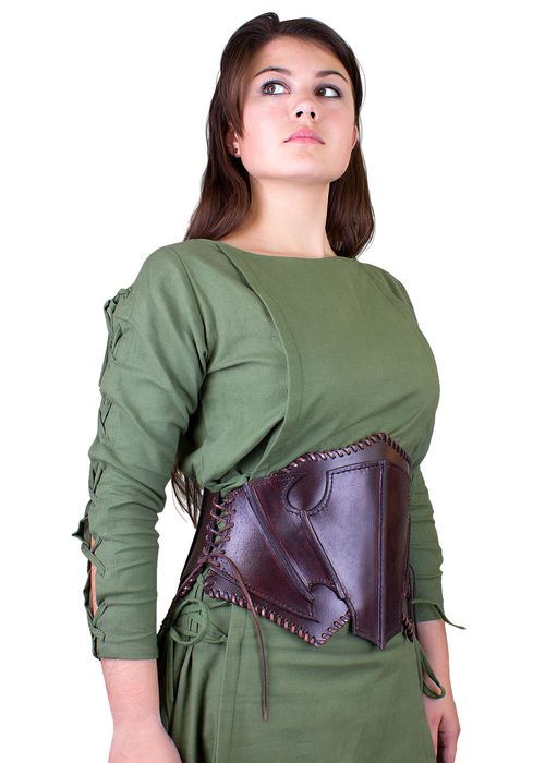 Gorset Ciemnego Elfa, Ciemnobrązowy/Brązowy,  L,  Zbroja Larp - Bm