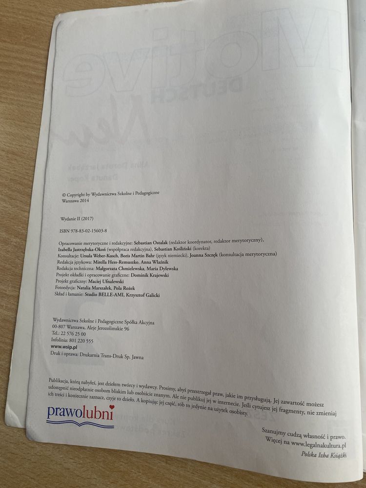 Motive Deutsch Neu 2 ćwiczenia (wypełnione ołówkiem)