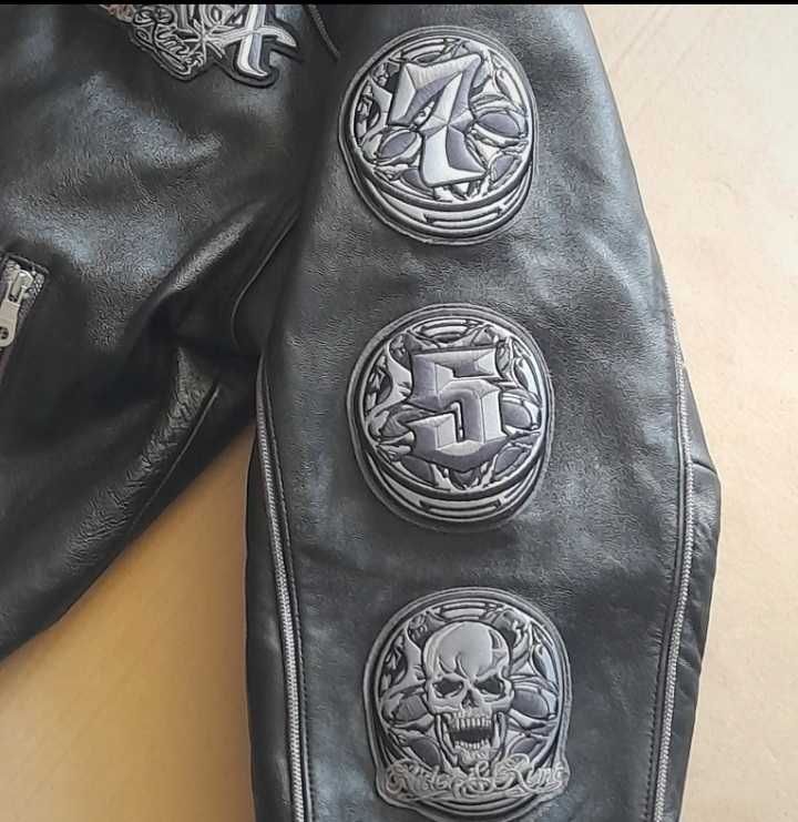 Avirex Rides&Rims by skull bomber męska skórzana kurtka Large*XL