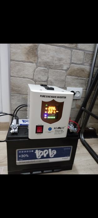 ББЖ (інвертор 12-220в) kemot prosinus 800 + акум 95 ah