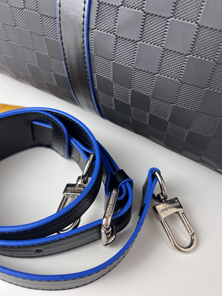 Torba sportowa podróżna duża Louis Vuitton Keepall czarna LV Premium