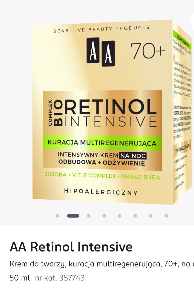 Bio Retinol intensive kuracja multiregenerująca 70+
