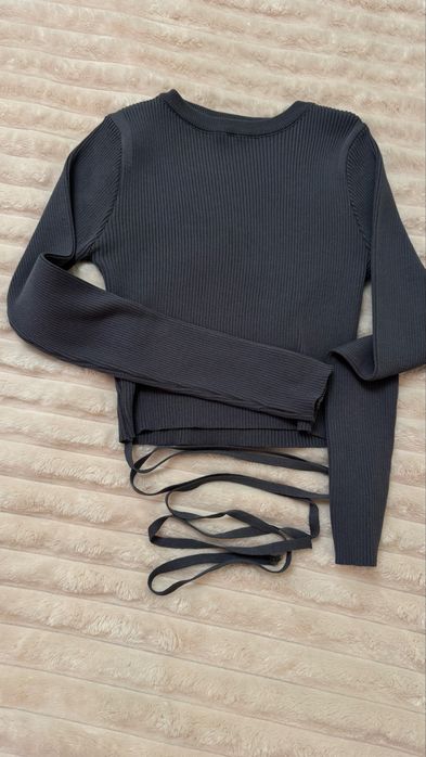 Сіра кофточка в рубчик