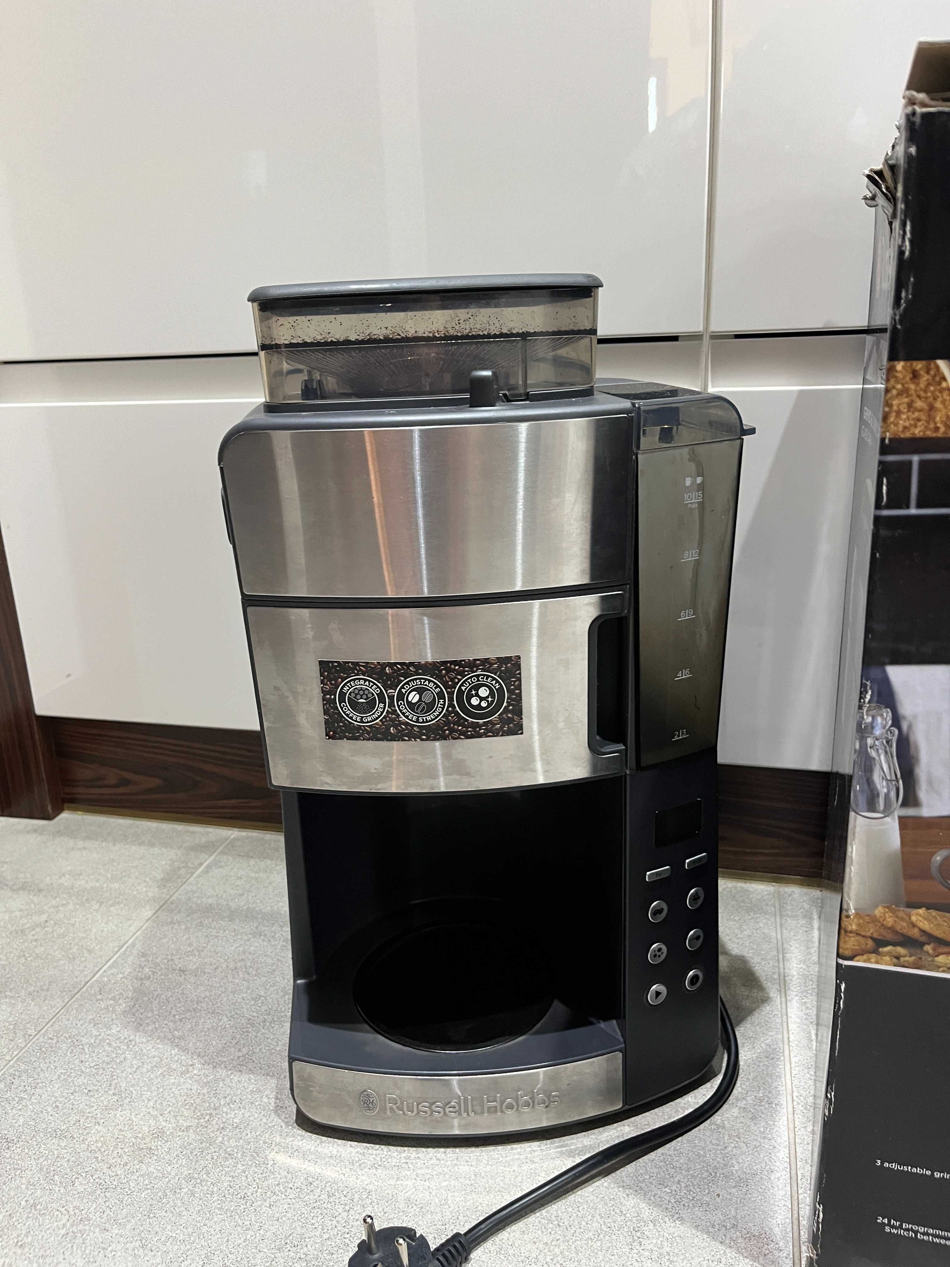 Ekspres przelewowy Russell Hobbs Grind & Brew 1,25 l srebrny/szary