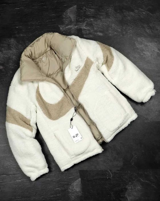 !Двосторонній! Пуховик Nike Nocta Beige White XS S M L XL XXL куртка