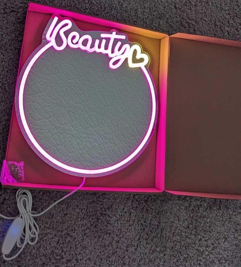 Lustro akrylowe  Neon LED, dekoracyjne, nieużywane