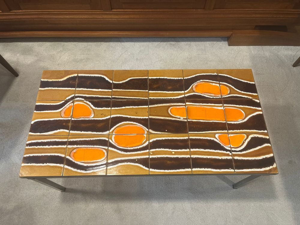 Mesa mid century em cerâmica